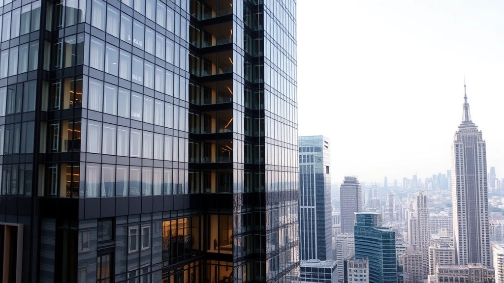 Modern high-rise luxury hotel with glass and steel architecture, daytime cityscape view, professional hospitality setting, no signage or text visible, elegant contemporary design